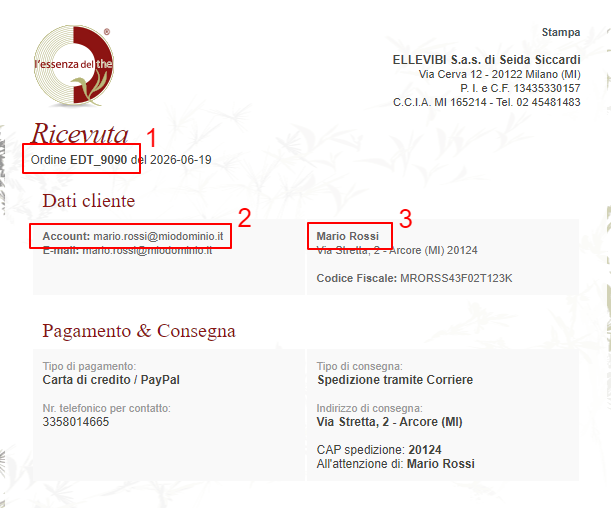 Demo Ordine Essenza del The